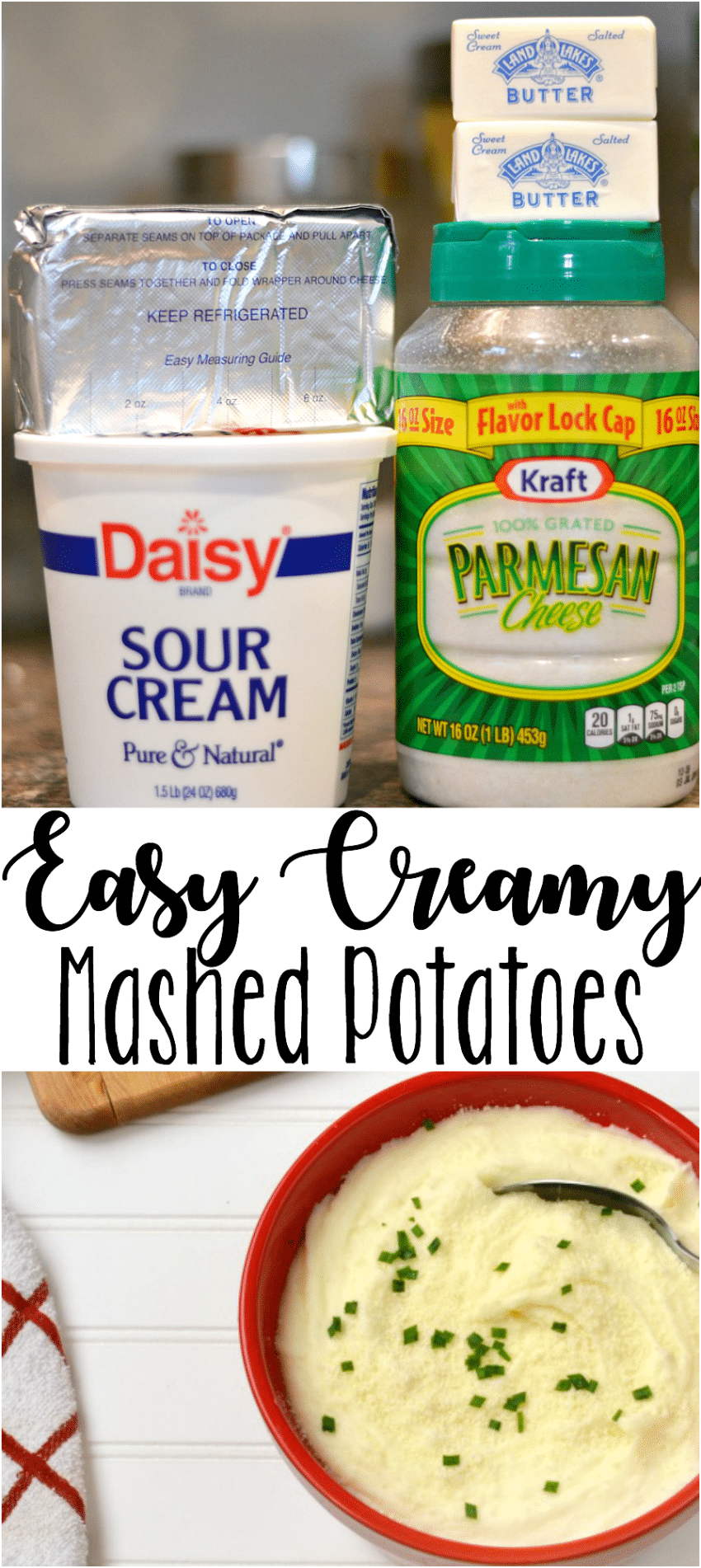 Easy creamy mashed potato recipe! Easy to make and sure to be a hit!