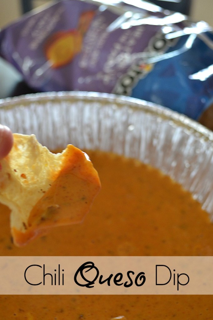 Nothing beats this warm and gooey chili queso dip! It's the perfect snack/appetizer for football games!