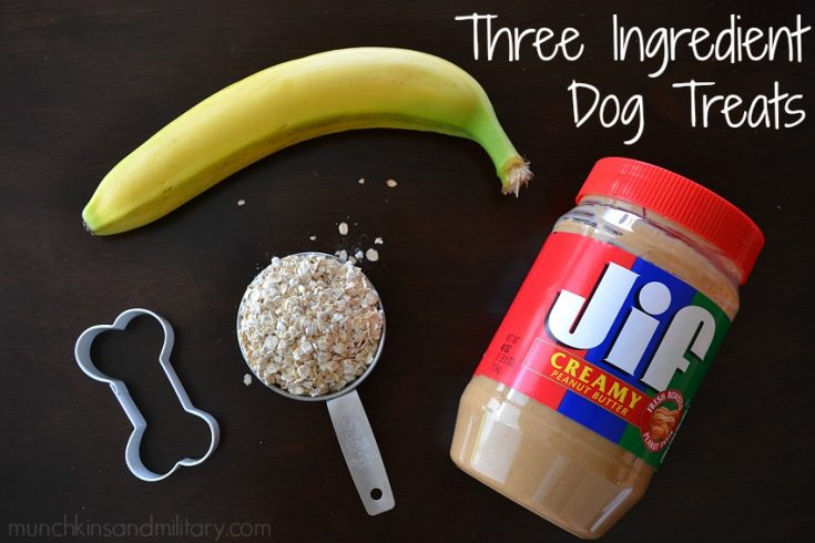 homemade peanut butter banana dog treats