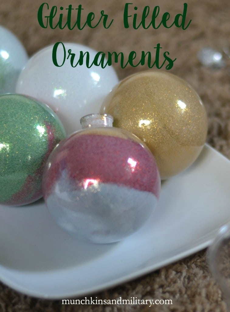 Make your holidays shine with these easy homemade glitter filled ornaments #CleanForTheHolidays ad