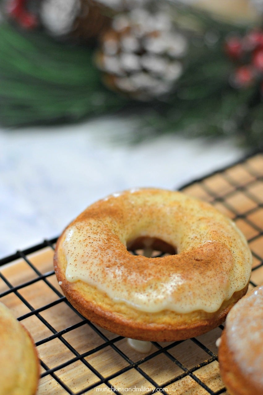 Eggnog Doughnuts – Baked Donut Recipe