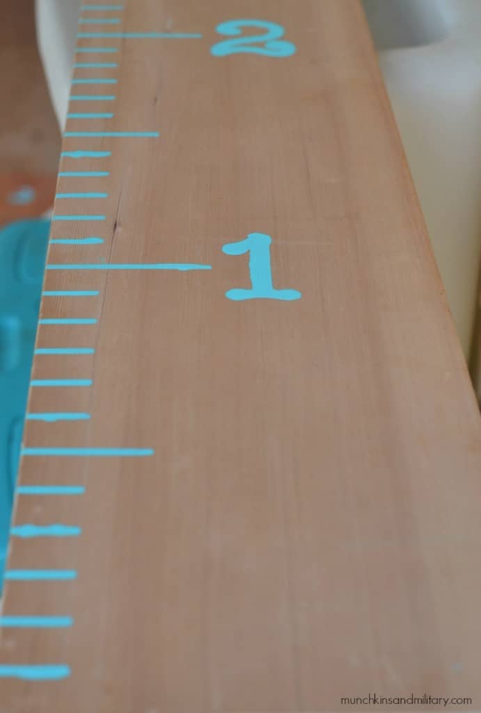 DIY Ruler Growth Chart - Three Little Ferns - Family Lifestyle Blog