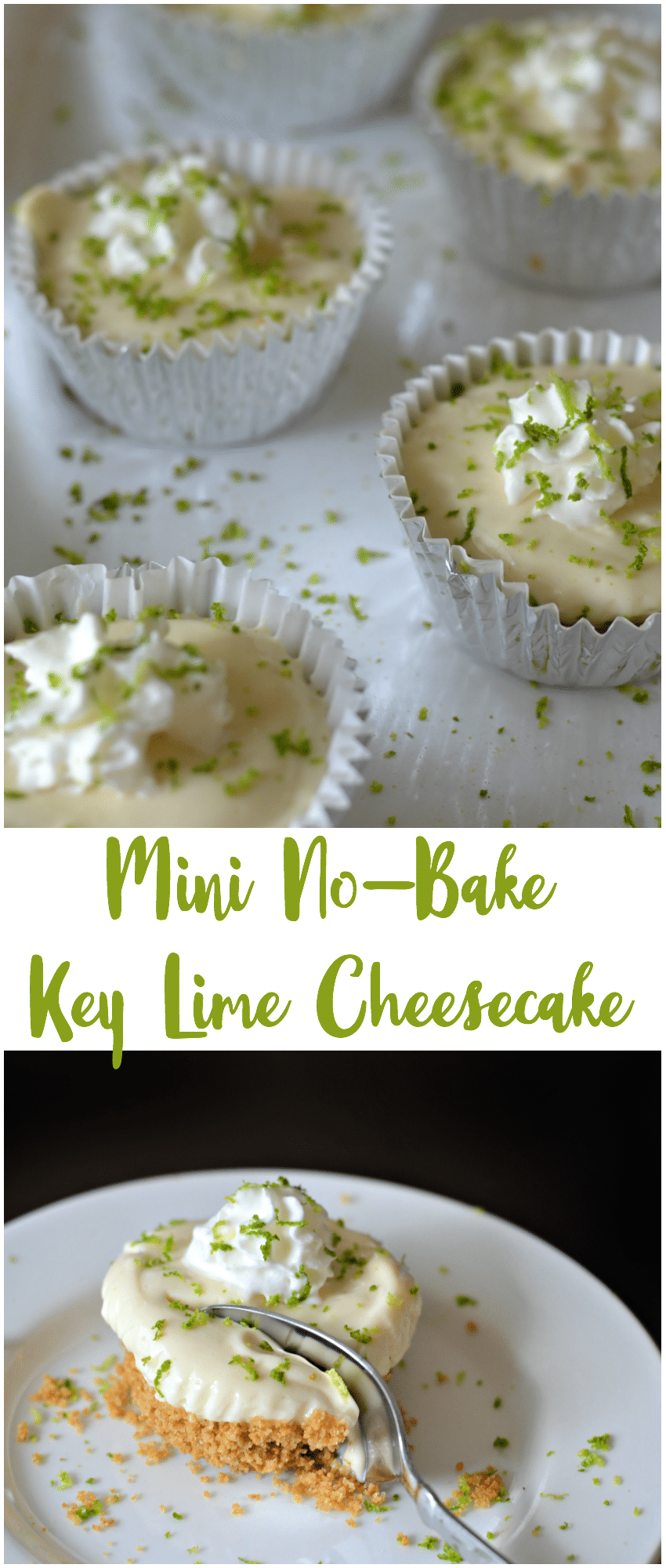 Mini No-Bake Key Lime Cheesecakes