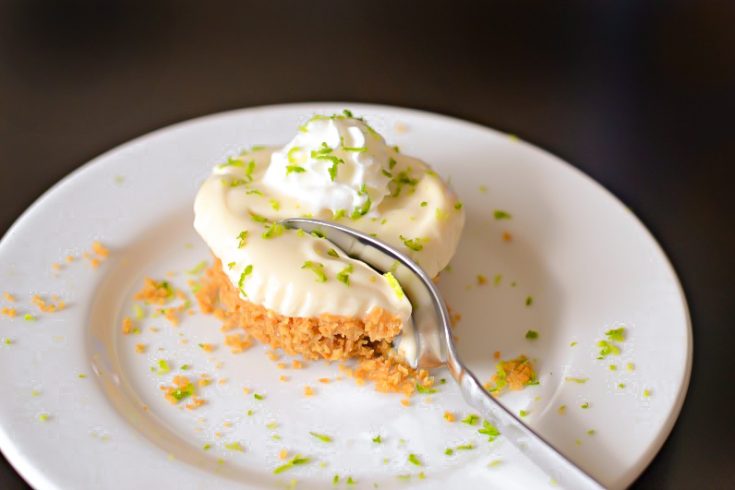 Mini No Bake Key Lime Cheesecakes are a delicious treat, perfect for an afternoon snack!