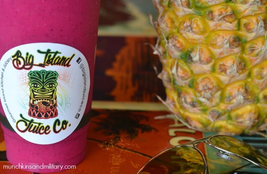 Brightly colored dragon fruit drink from Big Island Juice Co - Hilo, Big Island - Hawaii