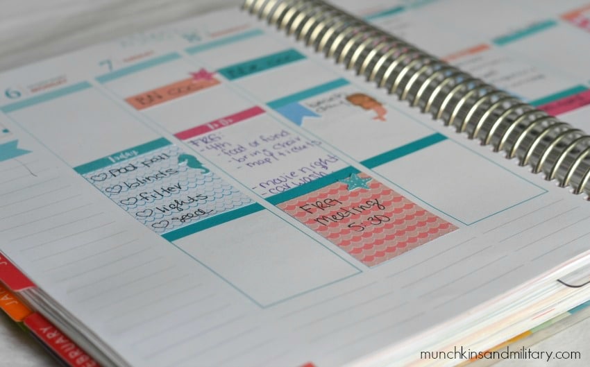 Free printable mermaid stickers sized for Erin Condren Life Planner