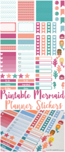 Printable Mermaid Stickers - Three Little Ferns - Family Lifestyle Blog