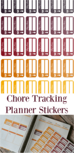 Free printable chore tracking planner stickers