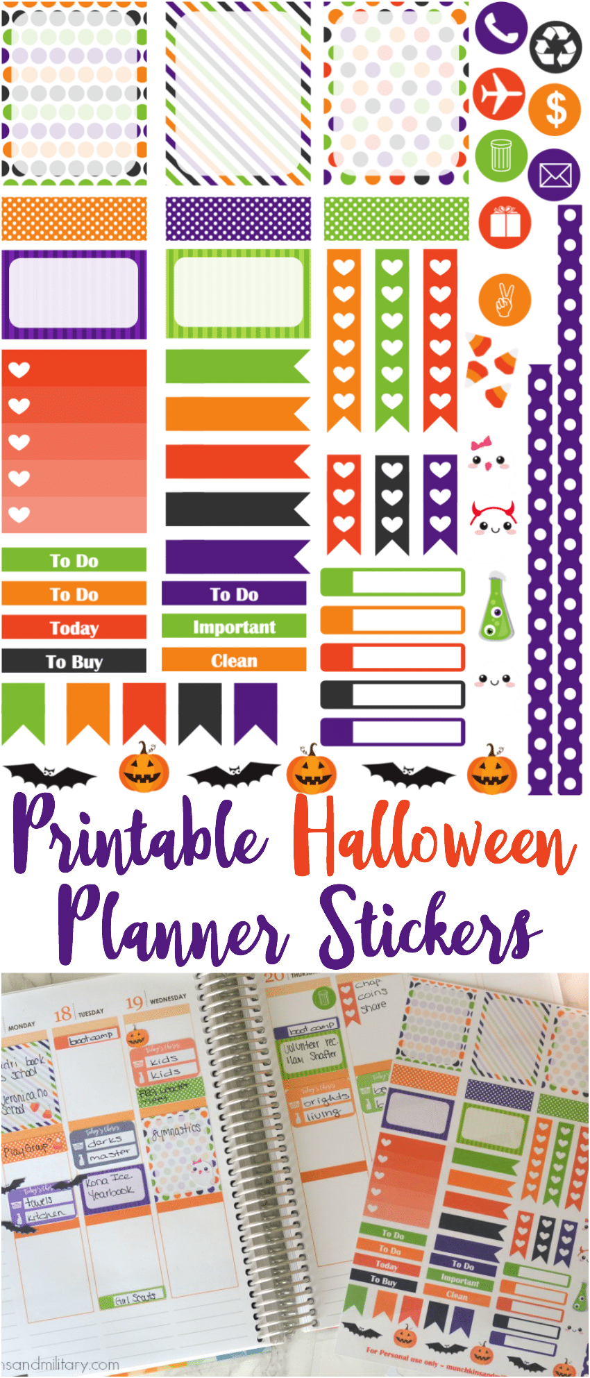 Erin Condren Fall October Decorative Stickers For Planners An Autumn Tale Happy Planner ID 1931