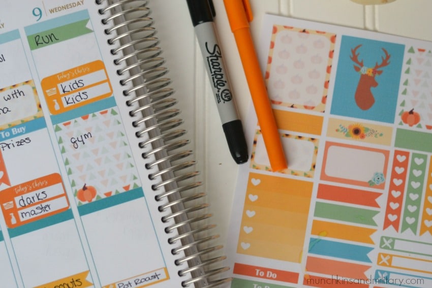 Free printable Thanksgiving planner stickers