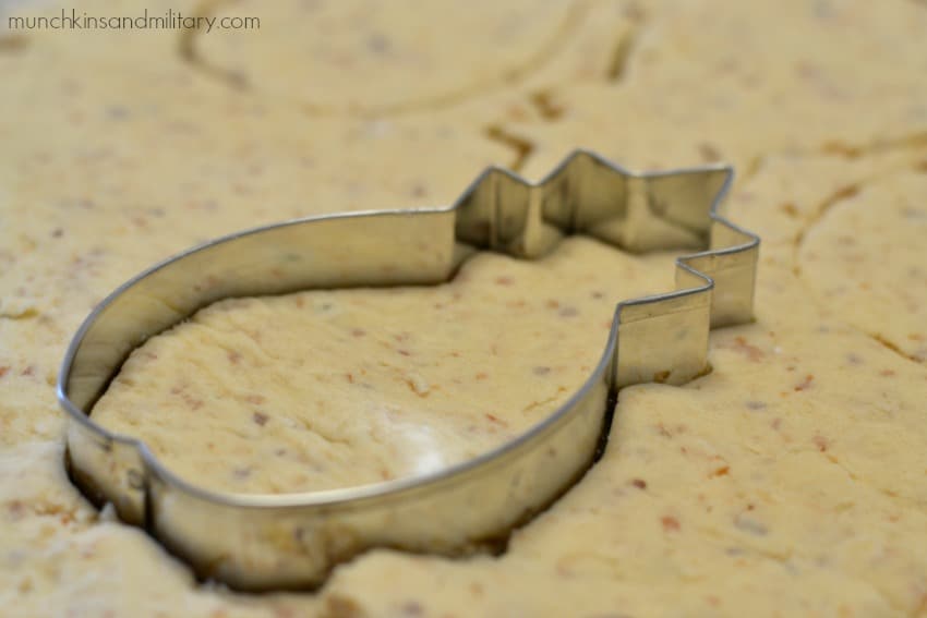 Pineapple shaped cookie cutter, for coconut shortbread cookie recipe