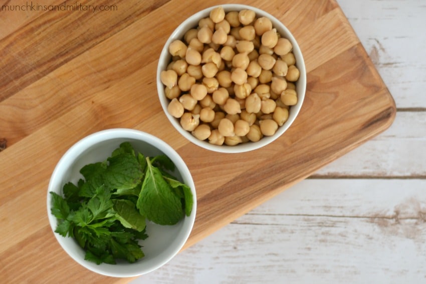 Chick peas and herbs for dog treats