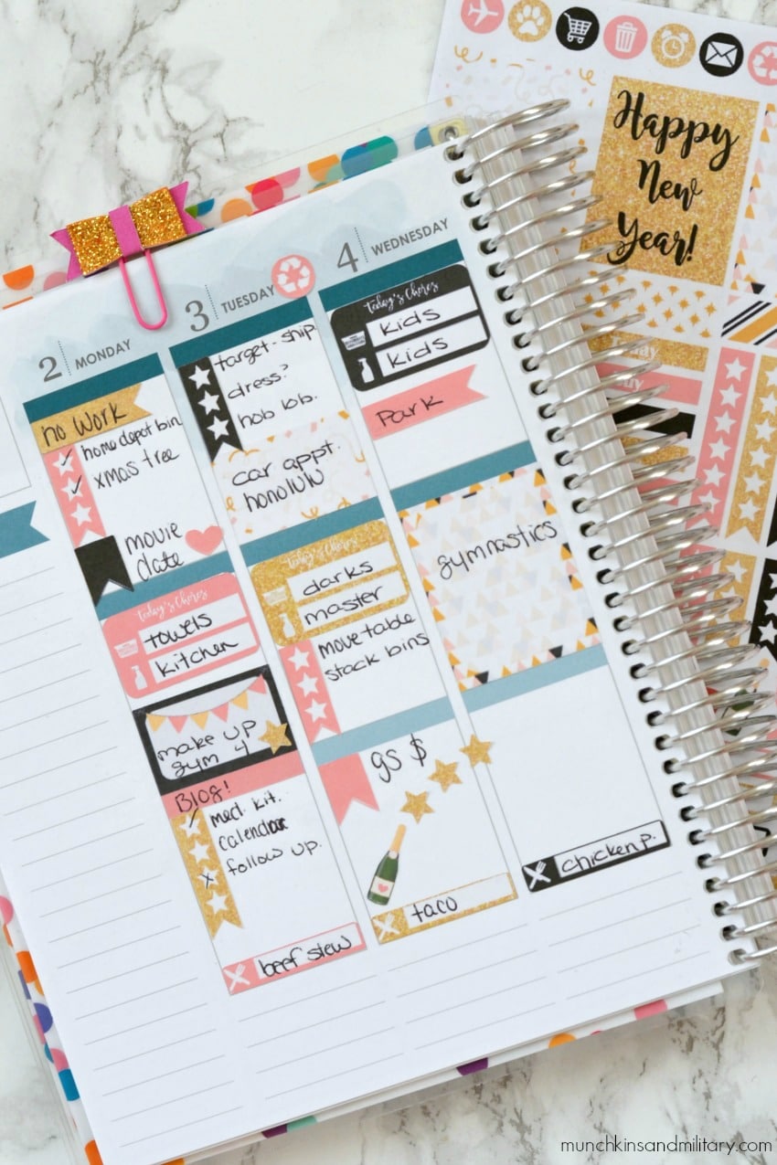 New year, new planner! And lots of new free printable planner stickers