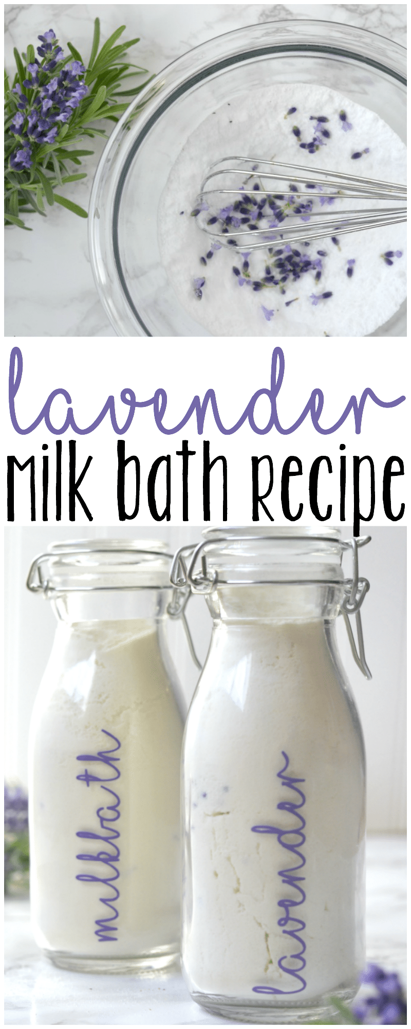 DIY Lavender Milk Bath Recipe - threelittleferns.com