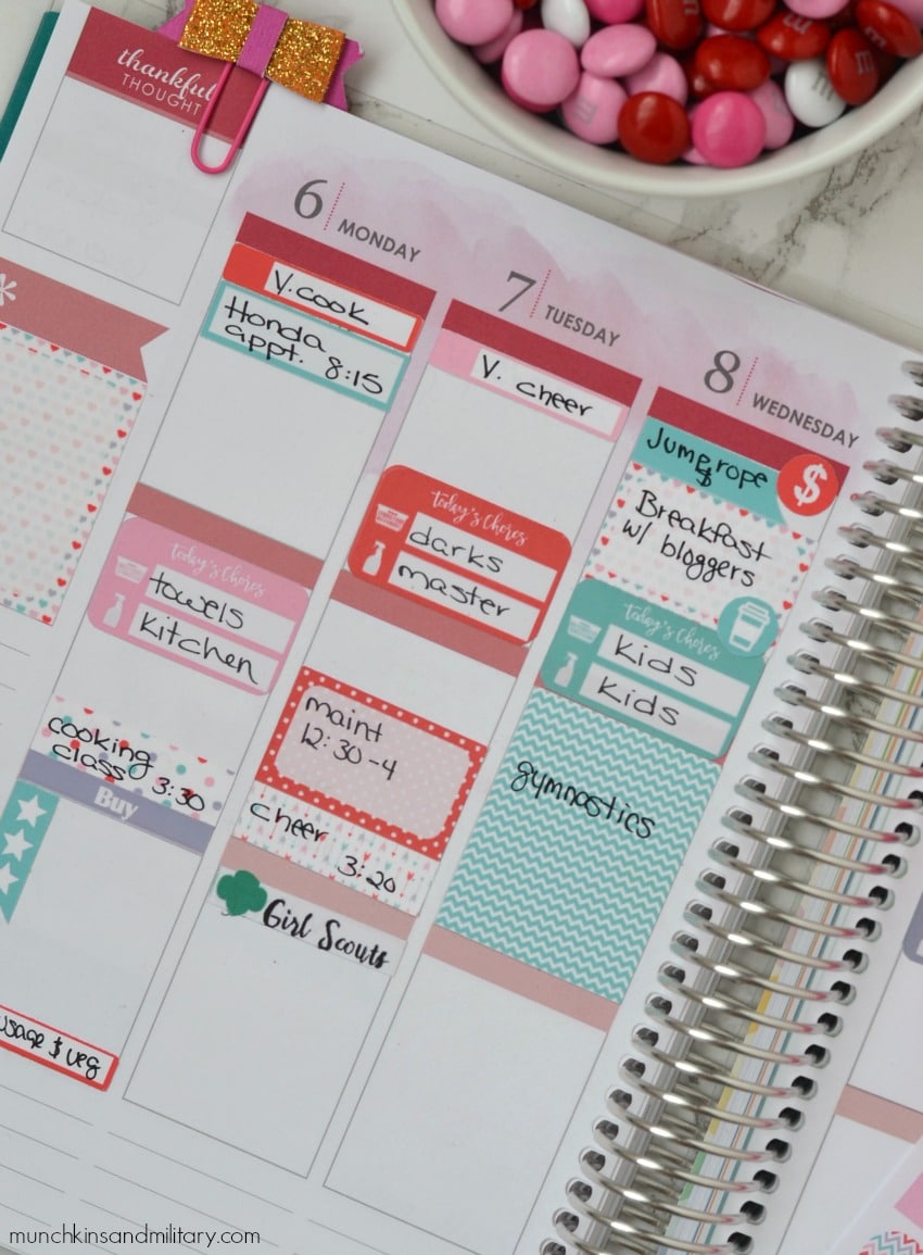 Erin Condren Life Planner layout + free printable stickers!