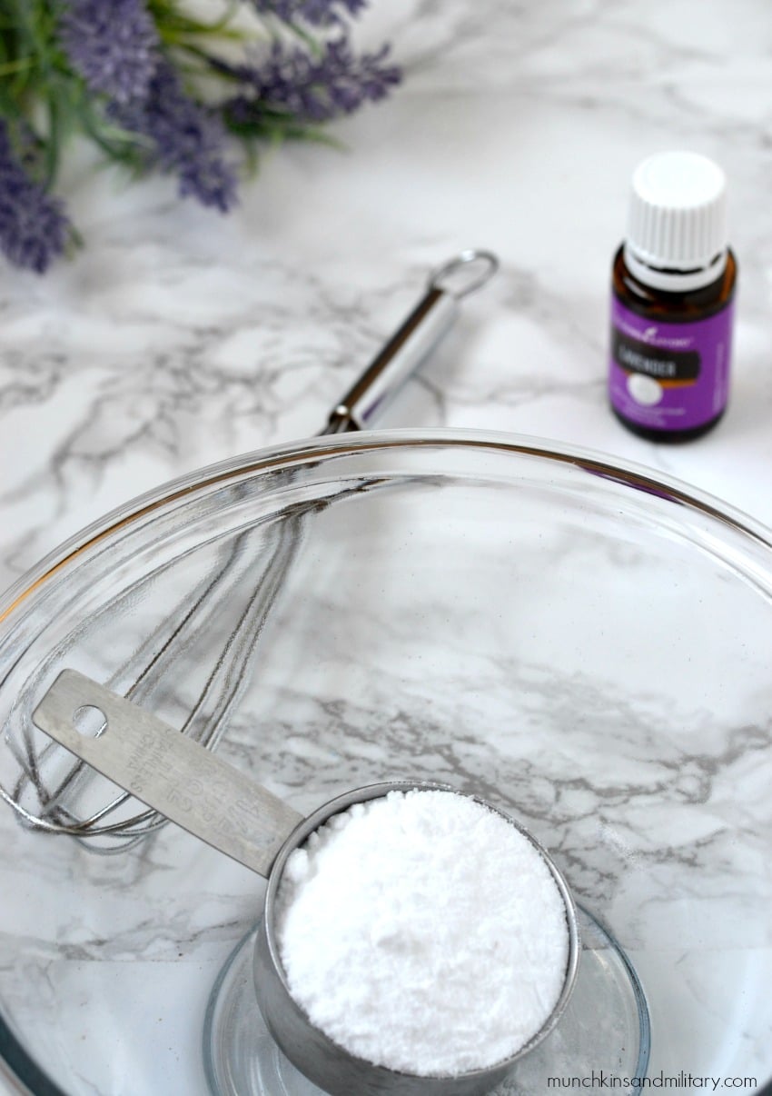 DIY lavender milk bath with essential oils