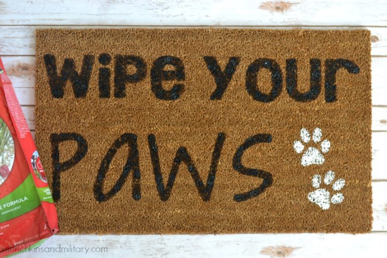 DIY Doggy Welcome Mat - Three Little Ferns - Family Lifestyle Blog