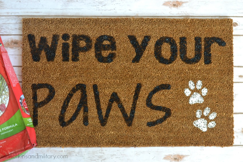DIY wipe your paws welcome mat!