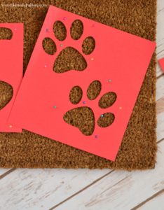 DIY Doggy Welcome Mat - Three Little Ferns - Family Lifestyle Blog