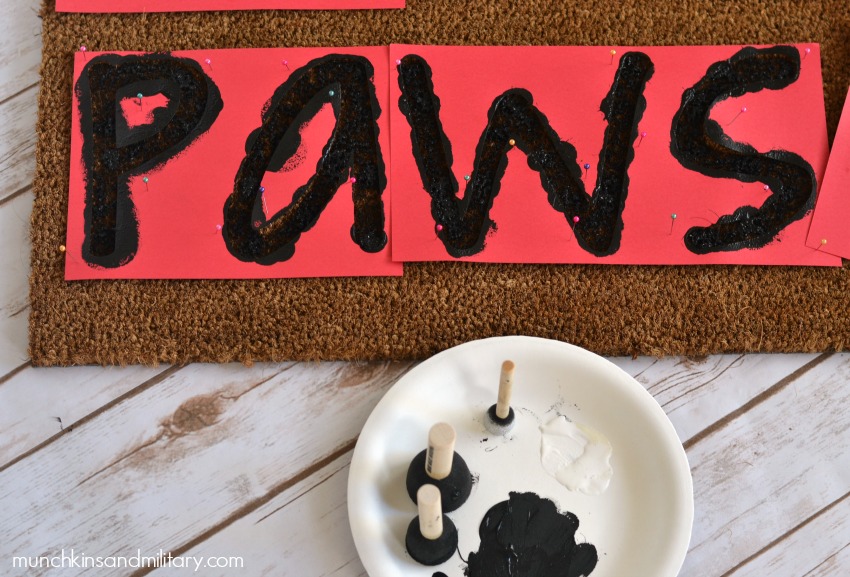 Creating a DIY welcome mat is simple! 