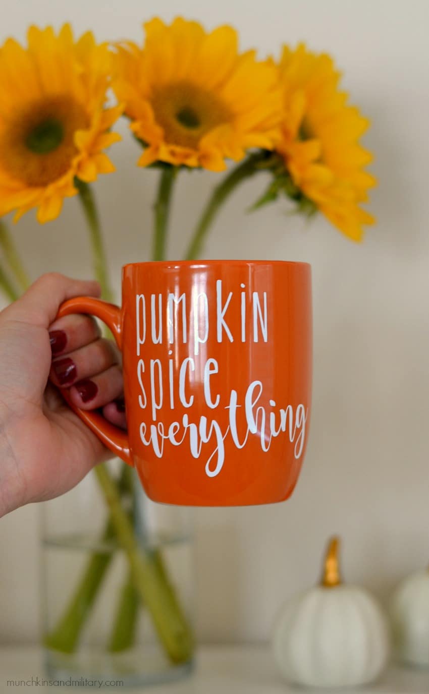 Pumpkin spice everything mug craft - Cricut craft idea