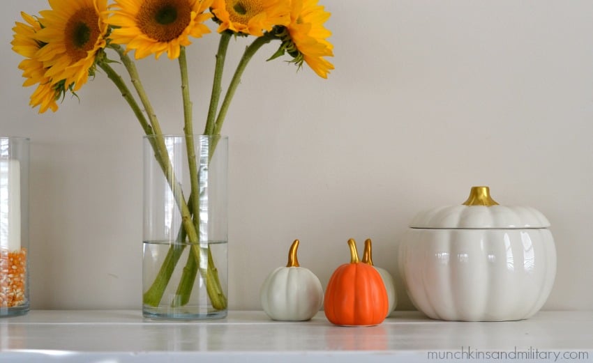 Sunflowers and pumpkins - fall home decor