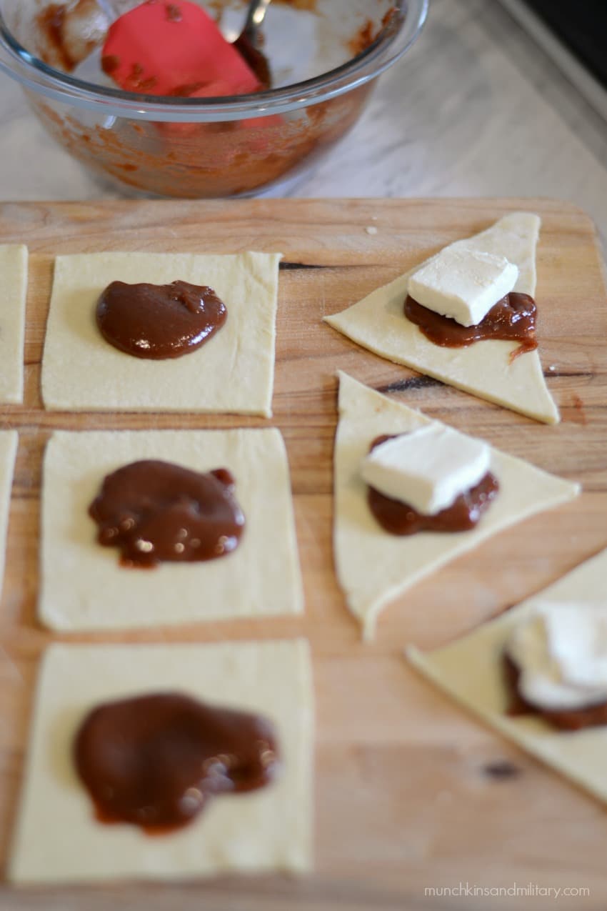 Homemade guava and guava and cheese pastries