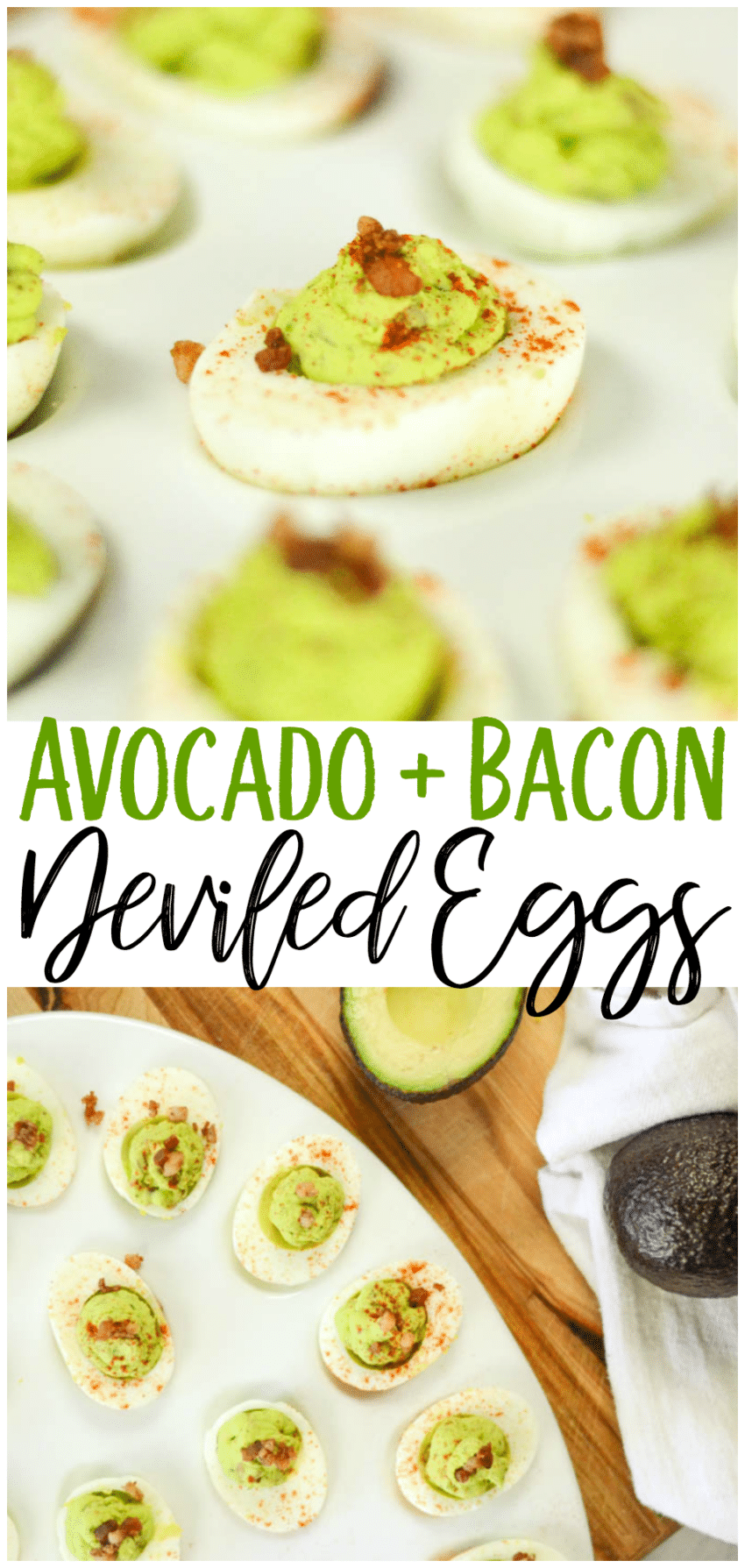 Avocado and Bacon Deviled Eggs - A fun and delicious alternative to deviled eggs - Keto friendly! 