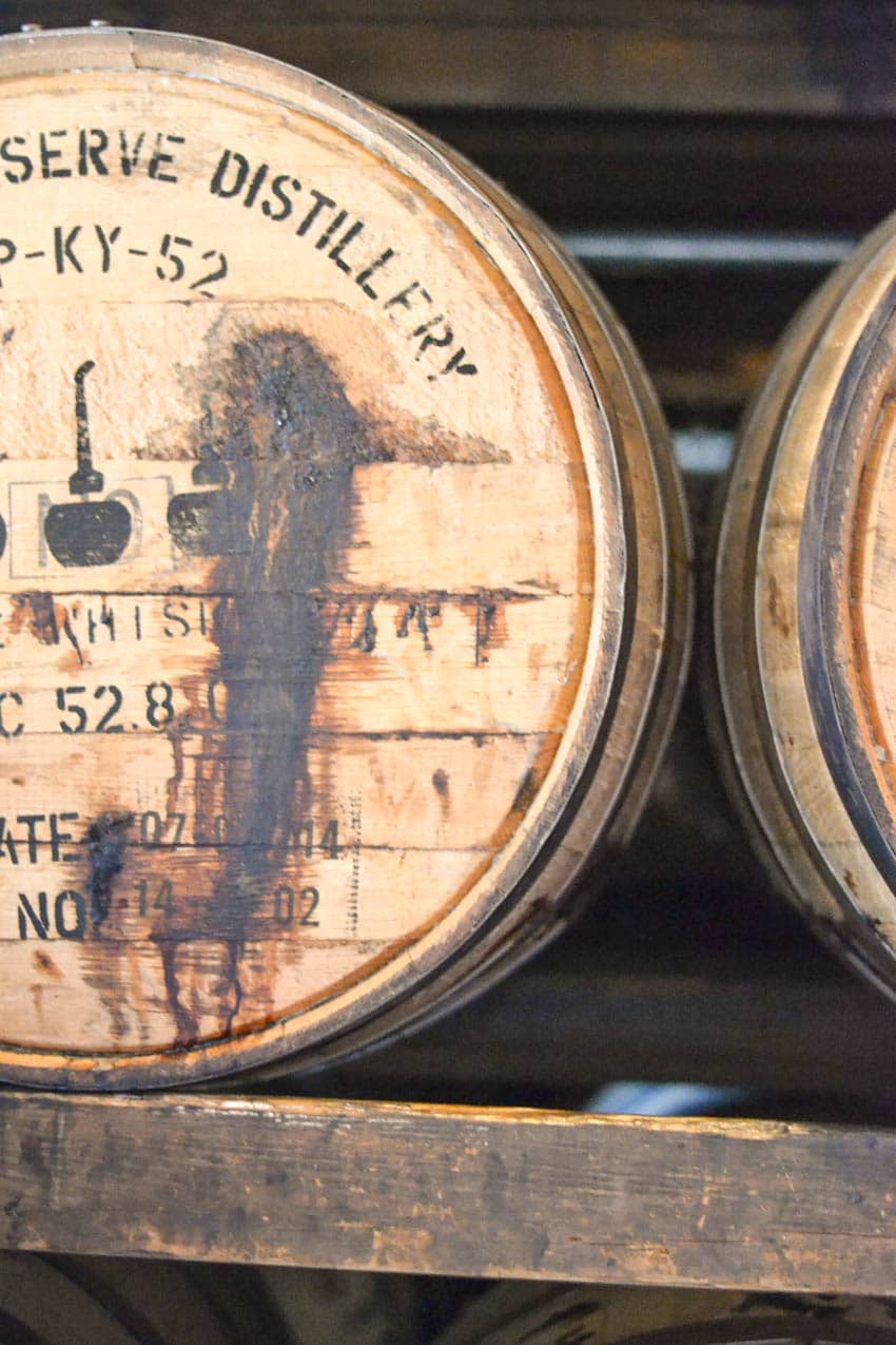 Woodford Reserve bourbon barrels - Kentucky Bourbon Trail