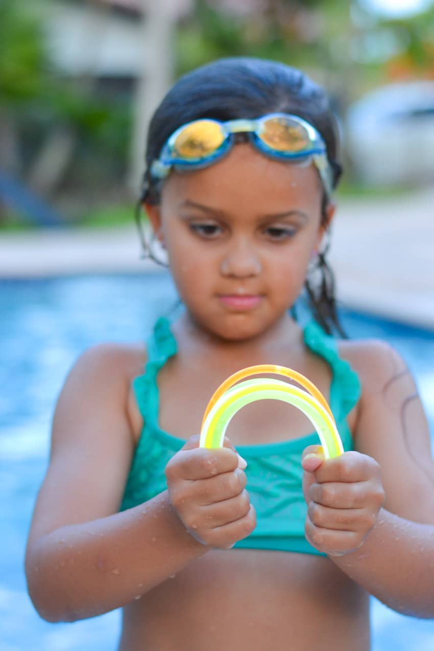 Glow sticks for a fun summer pool party