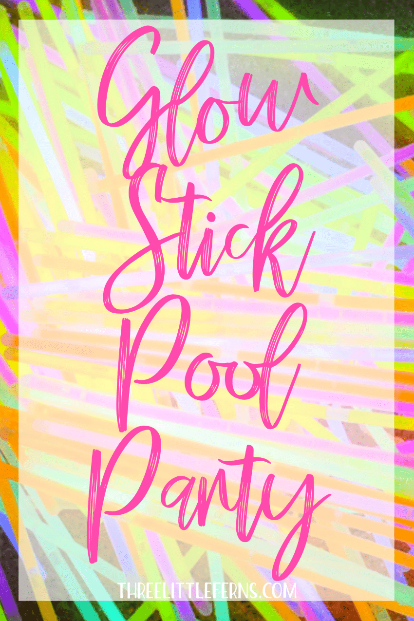Say goodbye to summer with a glowing pool party! $20 worth of glow sticks make for a fun swim after dark! 
