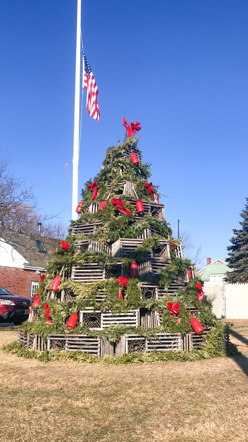 Lobster trap Christmas tree in Kennebunkport, Maine