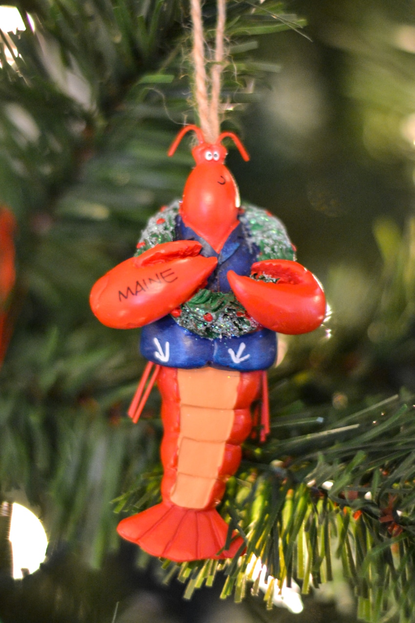 Maine lobster Christmas ornament