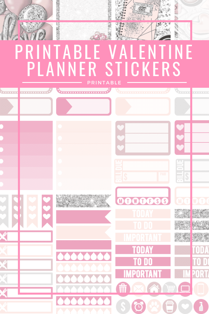 New Planner + Printable Valentine Planner Stickers