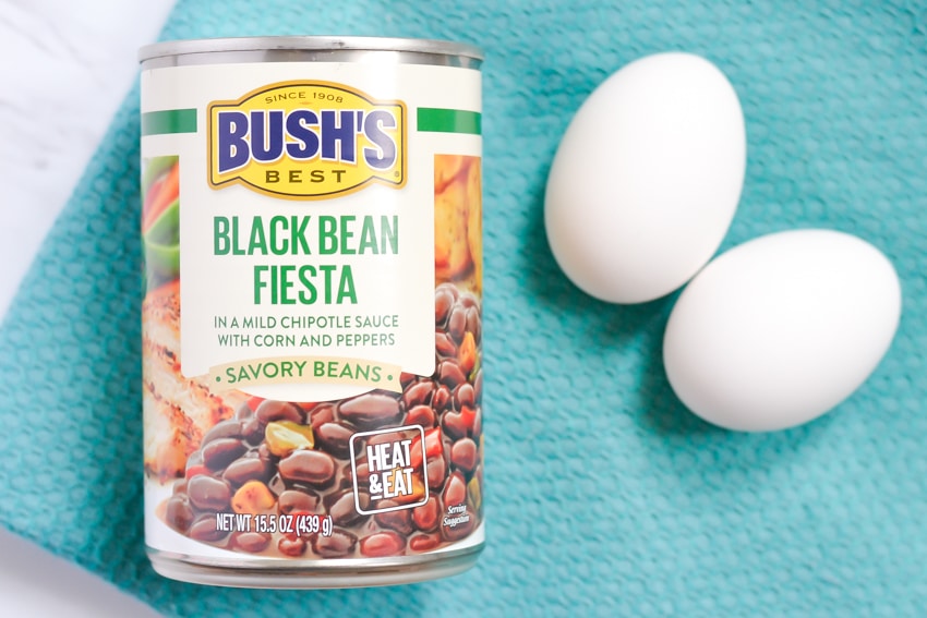 BUSH'S Black Bean Fiesta with eggs on the side