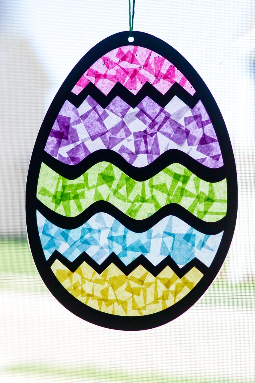 Easter Egg Suncatcher Template