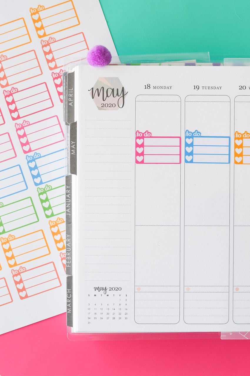 Colorful To Do Printable Planner Stickers