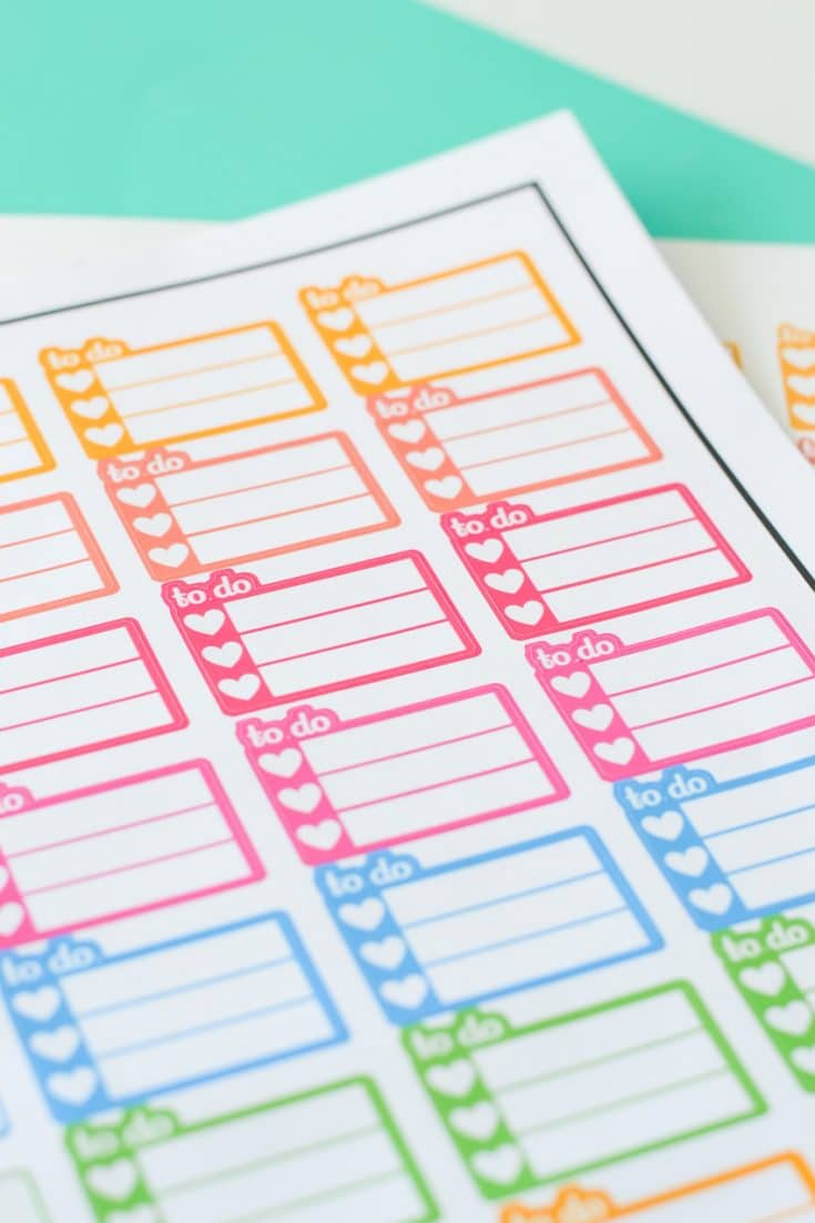 Colorful To Do Printable Planner Stickers