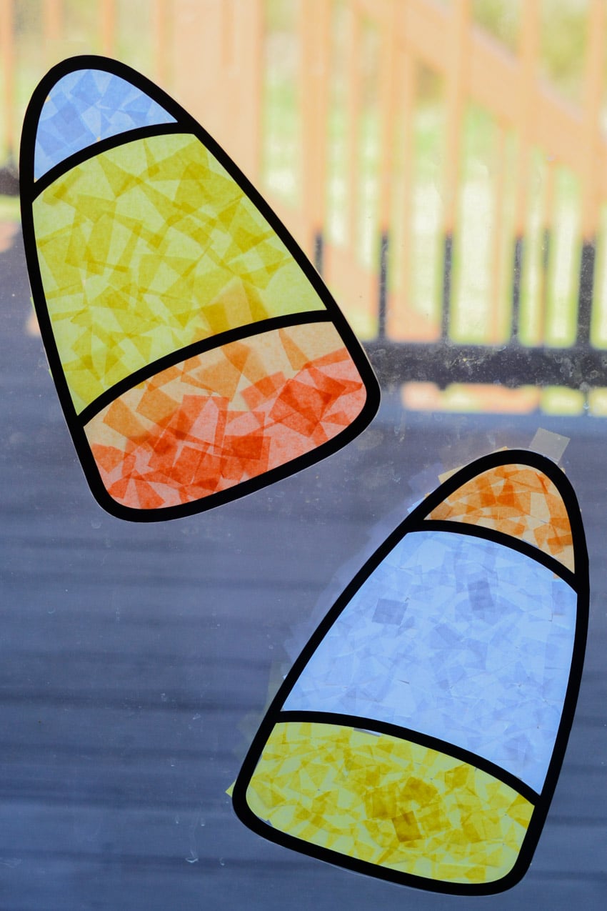 Easy Tissue Paper Stained Glass Craft for Kids and Adults - Aubree Originals