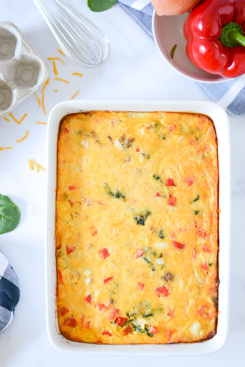 Sausage Egg and Cheese Breakfast Casserole - Three Little Ferns ...