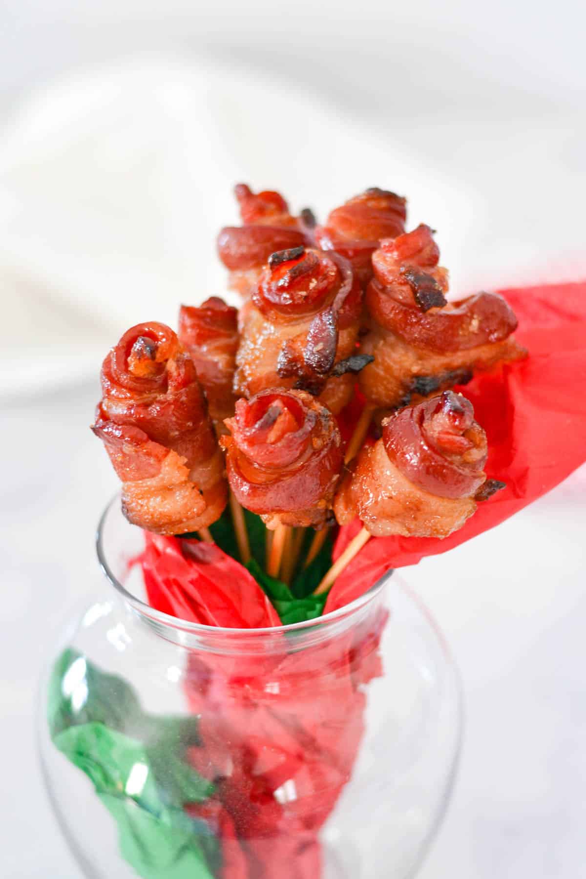 Candied Bacon Roses