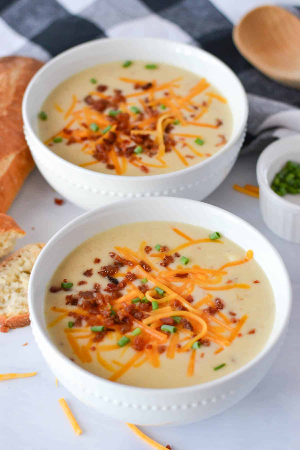 Easy Slow Cooker Potato Soup - Three Little Ferns - Family Lifestyle Blog